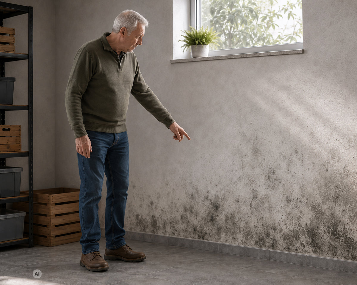 Schimmelbefall im Kellerraum