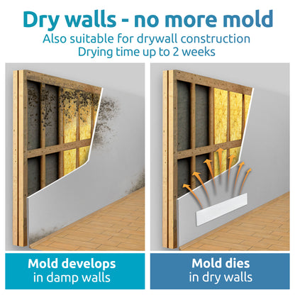 dry walls - no more mold