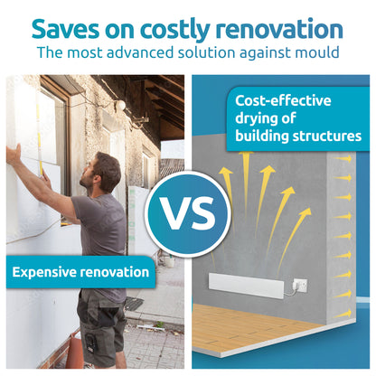 Mould returns - because the wall remains damp