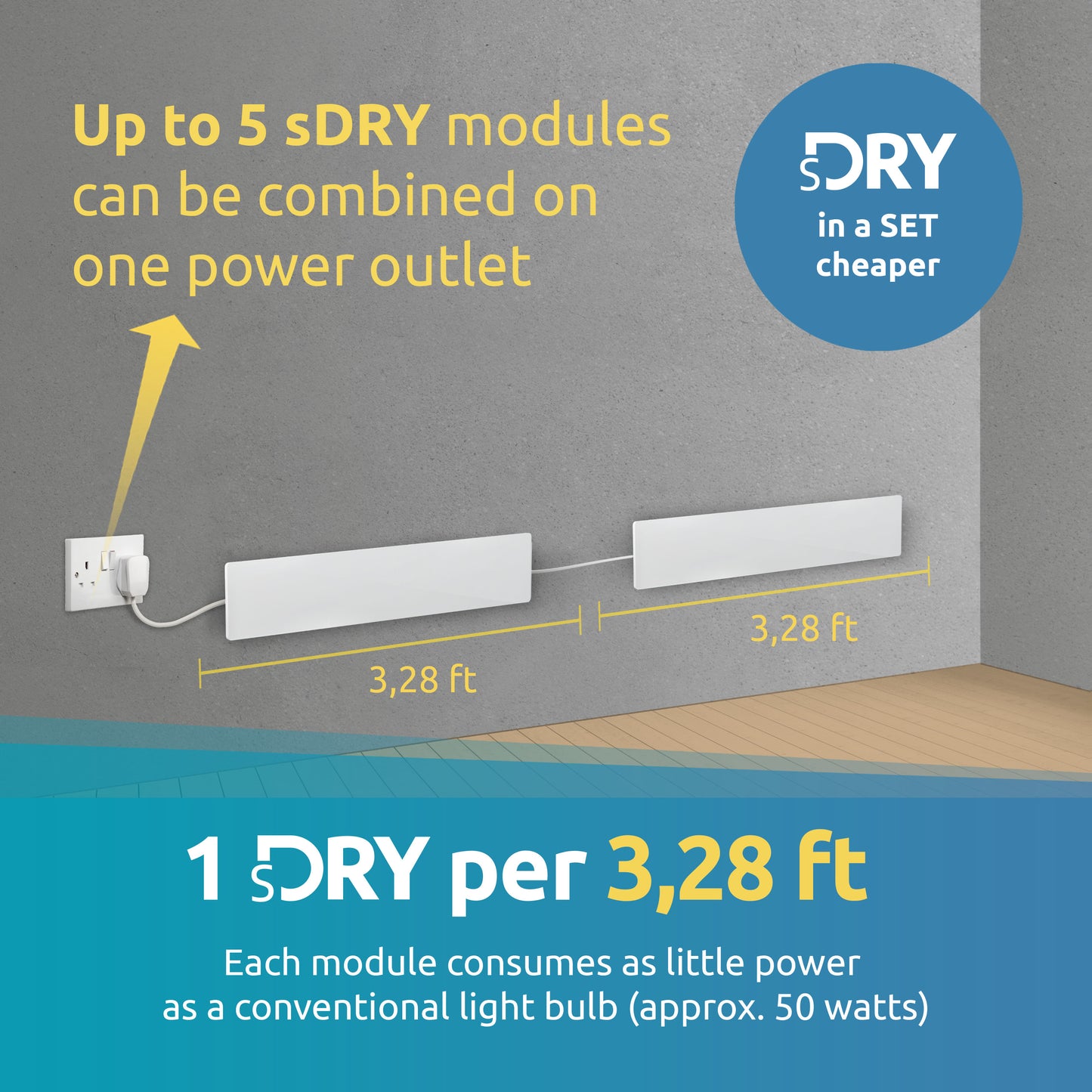 Mould returns - because the wall remains damp